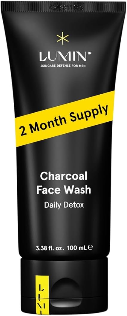 Lumin Charcoal Face Wash Daily Detox – Purifying Cleanser for Men (100ml) 5 dfs